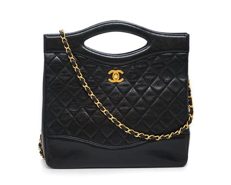 large black Chanel handbag